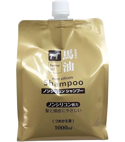 【３０個セット】【３ケース分】馬油 ノンシリコンシャンプー 詰替用　1000ml×３０個セット Amazon | 熊野油脂 馬油 ノンシリコンシャンプー 詰替用 1000ml×30個
